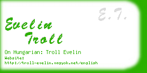 evelin troll business card